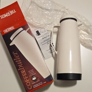 Thermos White Coffee Butler Carafe 1 Liter Vintage